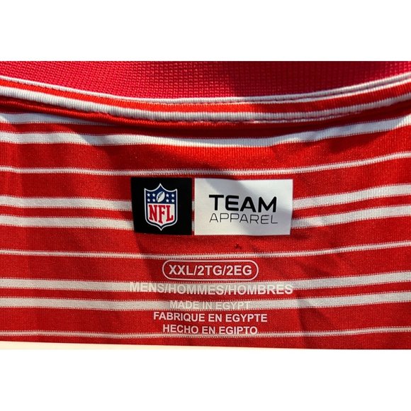 NFL Football‎ Tampa Buccaneers Polo Shirt size XXL, Red White Stripe, Team Logo - Picture 4 of 4